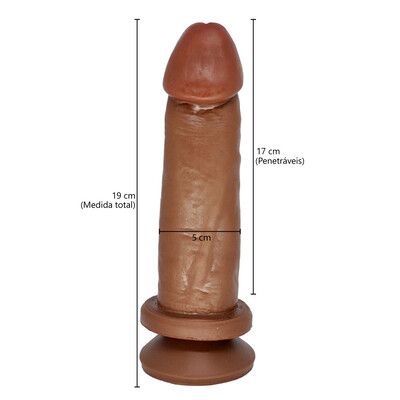 FotoPênis Max Pleasure com Ventosa 19 cm x 5 cm