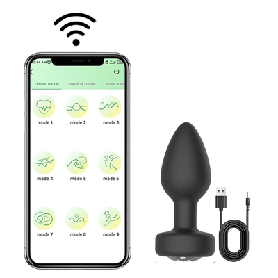 Foto Plug Anal de Silicone com Vibro por Aplicativo