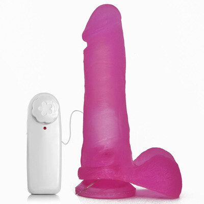 FotoPênis com Escroto, Ventosa e Vibrador em Cyberskin 20 cm x 4,5 cm