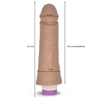 FotoPênis Magic em Silicone com Vibro 21,5 cm