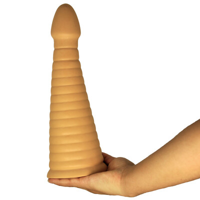 Foto Plug Anal Escalonado Cone Esférico com Base 26 cm x 8 cm