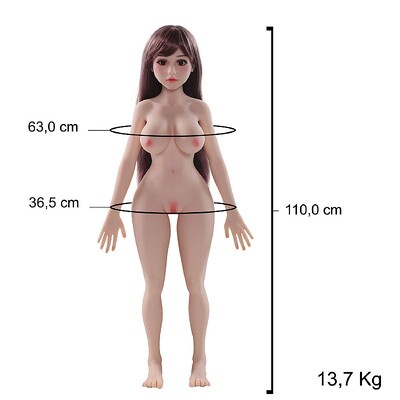 FotoBoneca Sexual Realística 110 cm 13,7 kg - Sex Doll Mini