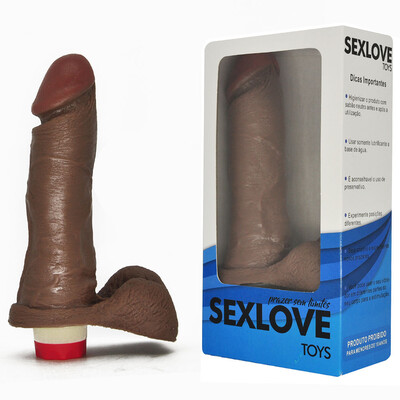 Foto Prótese 8 com Escroto e Vibro 20 cm x 4,5 cm