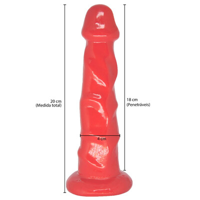 FotoCinta Peniana Glande Definida Silicone Macio Strap On 20 cm
