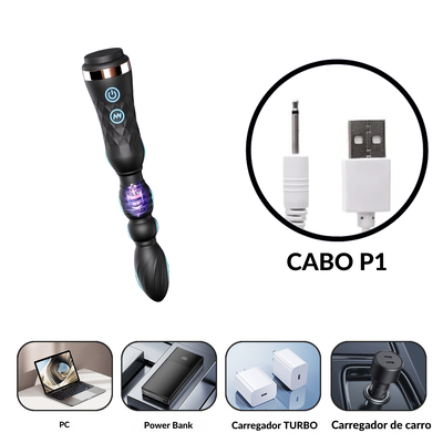 FotoPlug Anal Vibratório Escalonado 10 Modos de Vibração Super Macio