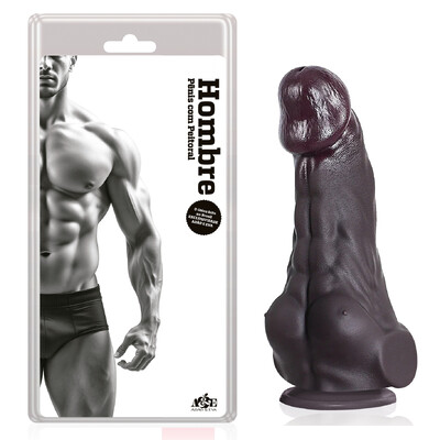 FotoPênis Hombre com Peitoral Abdômen e Ventosa 23 x 5 cm
