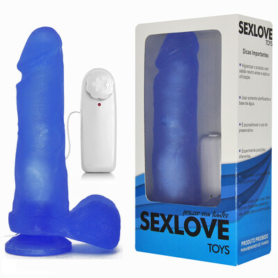 Foto Pênis com Escroto, Ventosa e Vibrador em Cyberskin 20 cm x 4,5 cm
