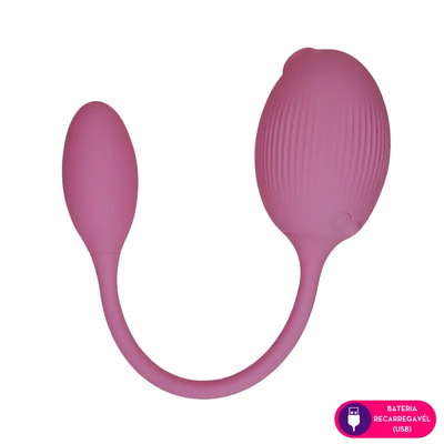 Foto Vibrador Estimulador Clitoriano Duplo por Aplicativo Recarregável Toque Aveludado