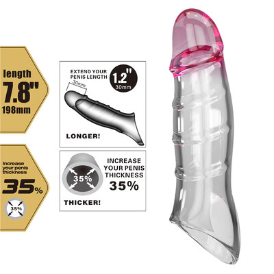 FotoCapa Peniana Extensora com Veias Salientes e Glande Avantajada Transparente - Darnel