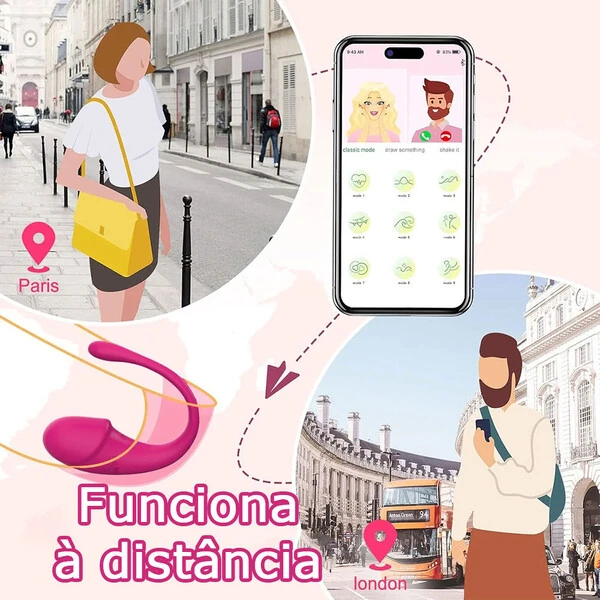 Vibrador de Calcinha com Aplicativo - Formato de Glande
