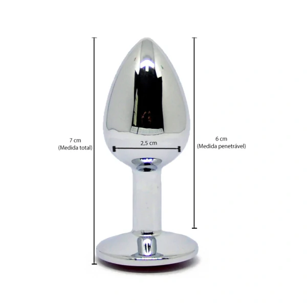 Plug Anal Jóia em Aço Inoxidável Cores Variadas