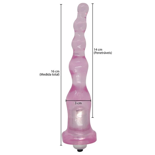 Plug Ball com Vibro 16 cm x 3 cm