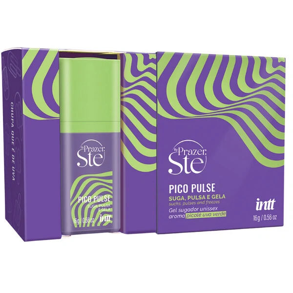 Gel Sugador Excitante Pico Pulse Beijável Unissex Vibra Pulsa e Gela Forte