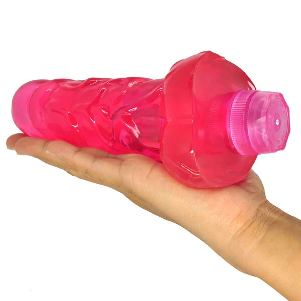 Prótese Big Boss Vermelho com Escroto e Vibro 16 cm x 4,5 cm