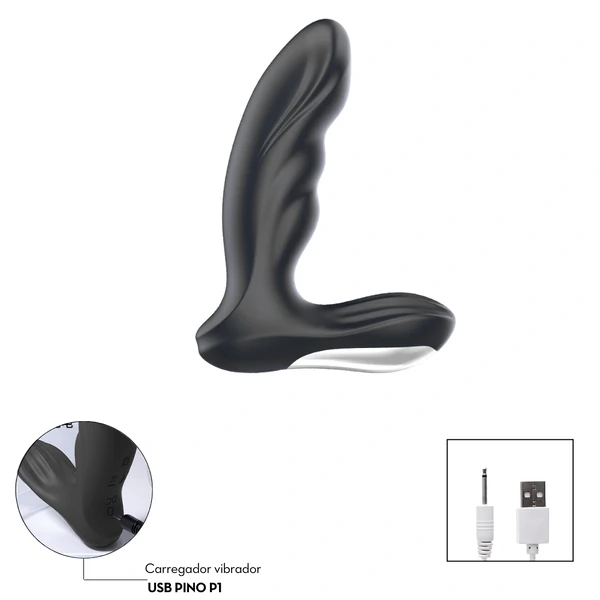 Massageador de Próstata Controlado por Aplicativo com Toque Aveludado