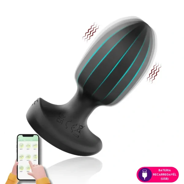 Plug Anal Vibratório por Aplicativo em Silicone