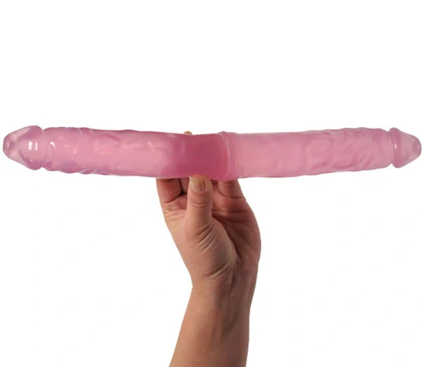 Pênis Duplo Havaiano Cor Rosa 33 cm x 3,5 cm