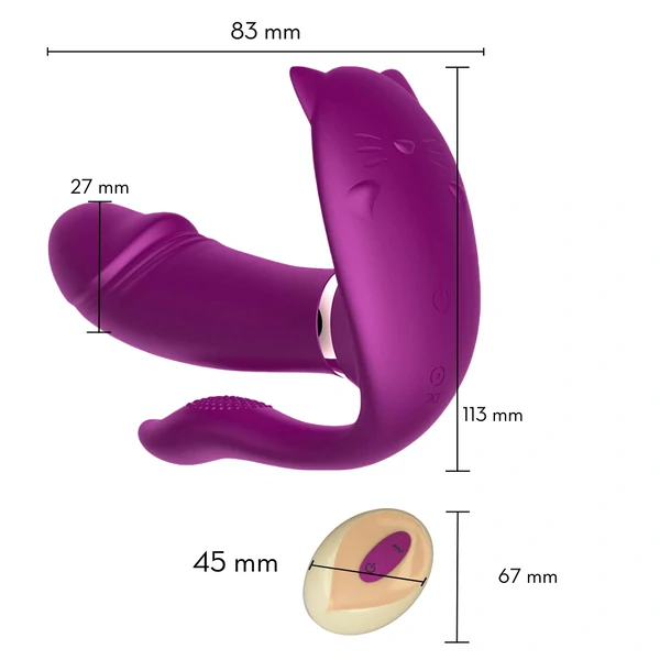 Vibrador Calcinha Estimulador com Controle Remoto e Aquecimento
