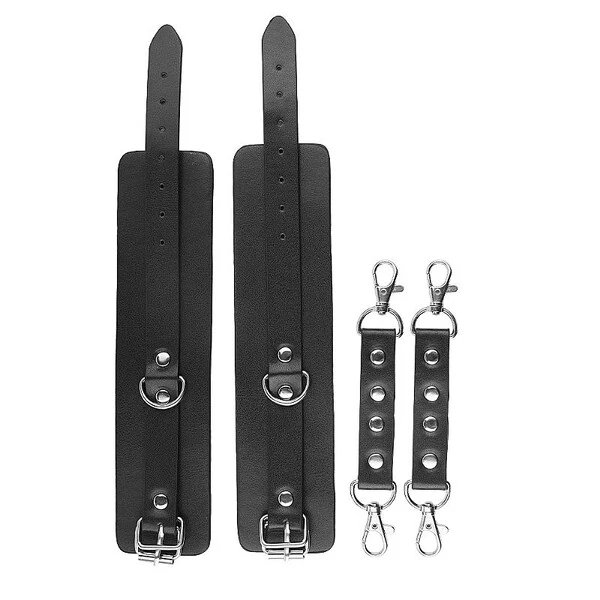Algema de Pulso com Cinta Harness em Couro e Metal para Coxa e Arreio