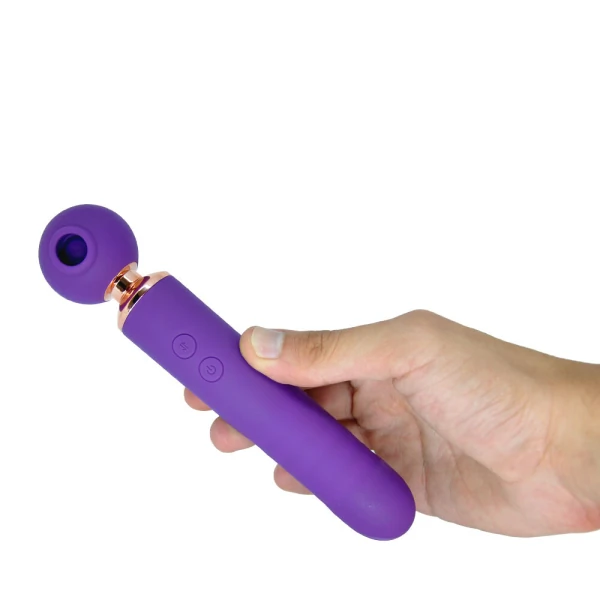 Vibrador Massageador 3 em 1 com Estimulador de Clitóris e Vai e Vem