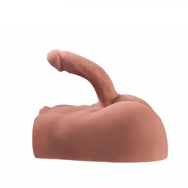 Masturbador Feminino Meio Corpo Masculino em CyberSkin Pênis com Vértebra