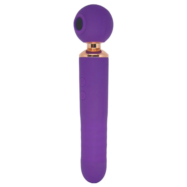 Vibrador Massageador 3 em 1 com Estimulador de Clitóris e Vai e Vem