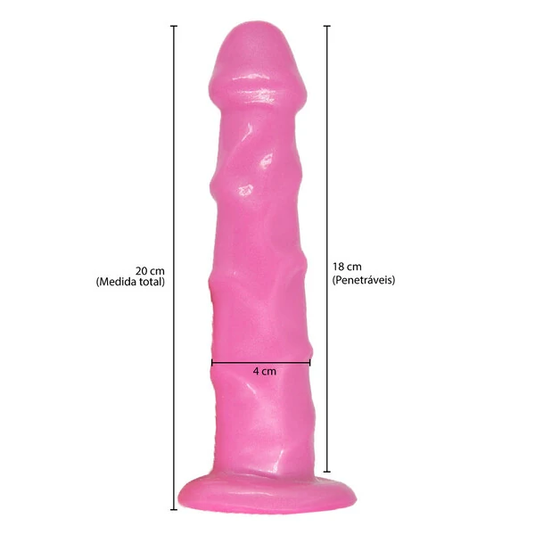 Cinta Peniana Glande Definida Silicone Macio Strap On 20 cm