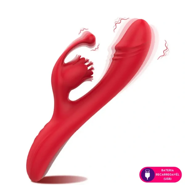 Vibrador Estimulador Clitoriano e Ponto G com Aquecimento