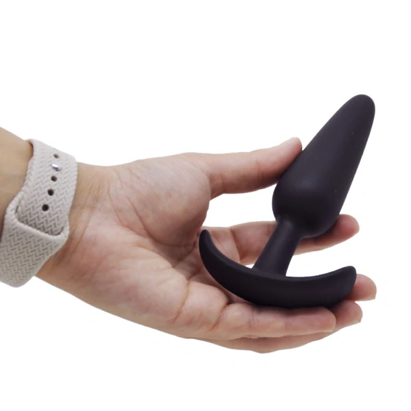 Plug Anal em Silicone com Alça na Base 12 cm x 3 cm