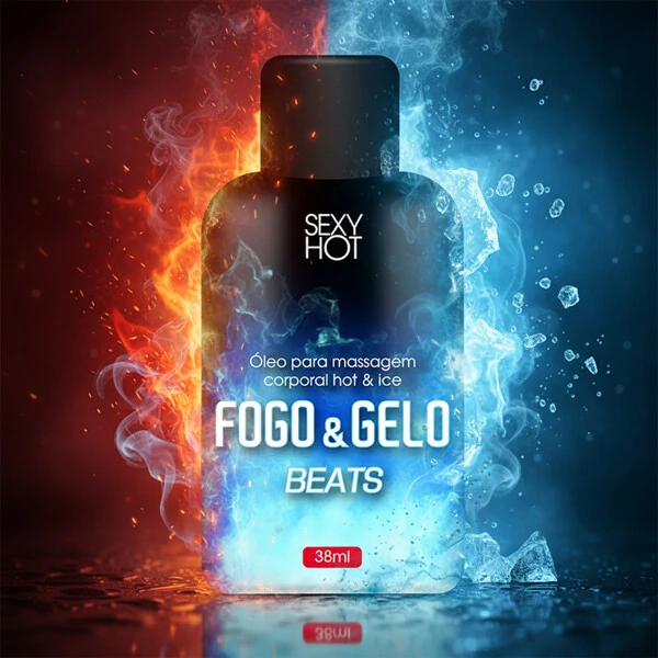 Óleo Beijável para Massagem Fogo & Gelo Bebida Beats 38ml