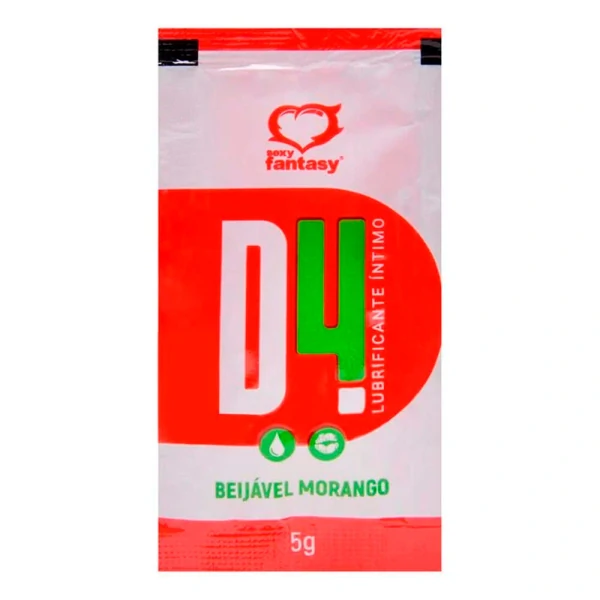 Gel Lubrificante Beijável Sachê D4 Sabores 5g - Sexy Fantasy