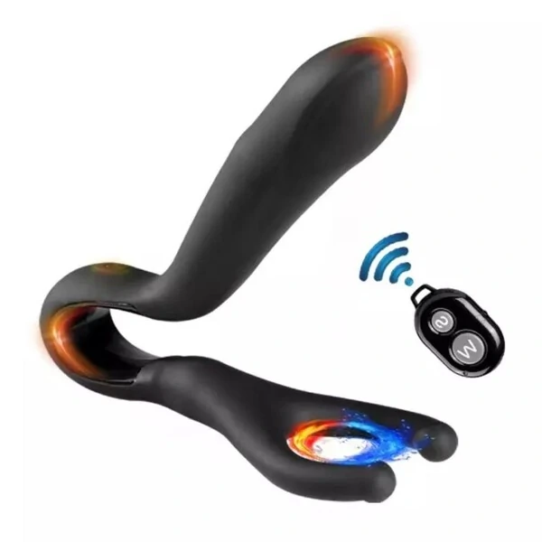 Massageador de Próstata e Testículos com Aquecimento