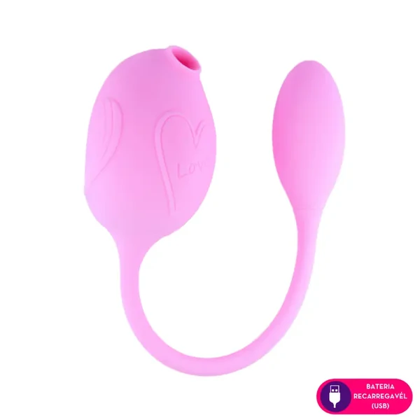 Vibrador Estimulador Clitoriano Duplo em Formato de Pássaro por Aplicativo