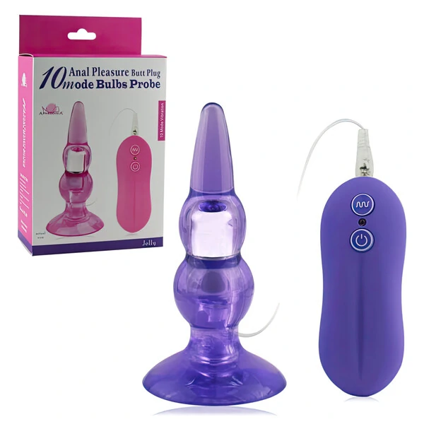 Plug Anal em Silicone com Vibro Controle Remoto - Aphrodisia