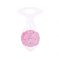 Plug Anal em Silicone Platina com Alça - Esfera Colorida