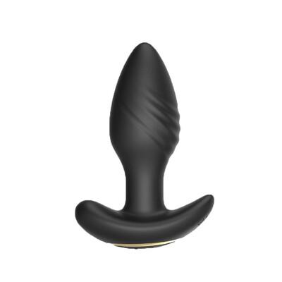 Foto Plug Anal de Silicone com Vibração com Textura e Alça
