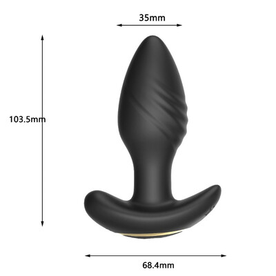 FotoPlug Anal de Silicone com Vibração com Textura e Alça