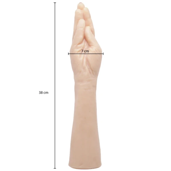 Dildo Réplica de Mão com Antebraço em Silicone para Fisting 38 cm x 7 cm