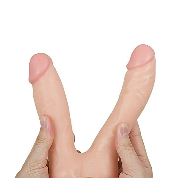 Pênis Dupla Penetração Texturizado com Ventosa - Good Vibe Toys