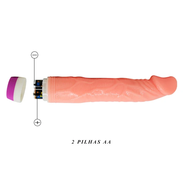 Vibrador em Formato de Dildo Prótese Realística 22 cm x 4 cm