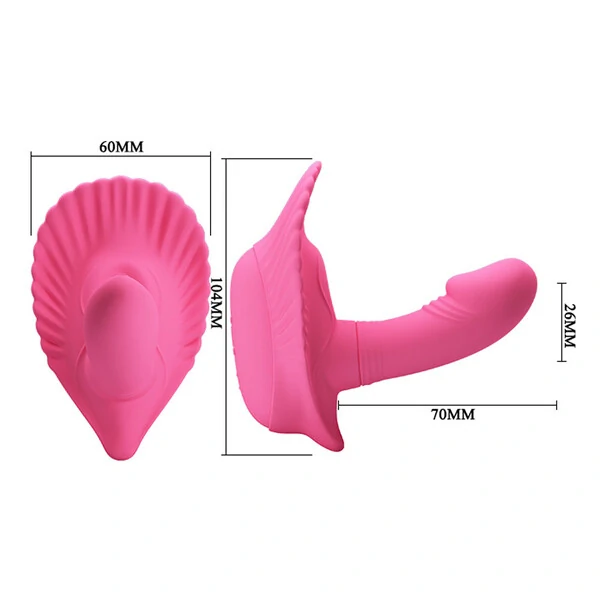 Vibrador Massageador de Ponto G e Clitóris Controlado por Aplicativo - Pretty Love Fancy Clamshell