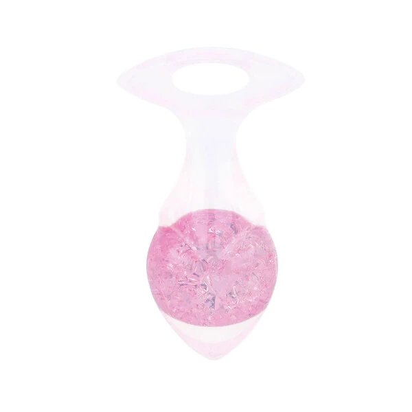 Plug Anal em Silicone Platina com Alça - Esfera Colorida