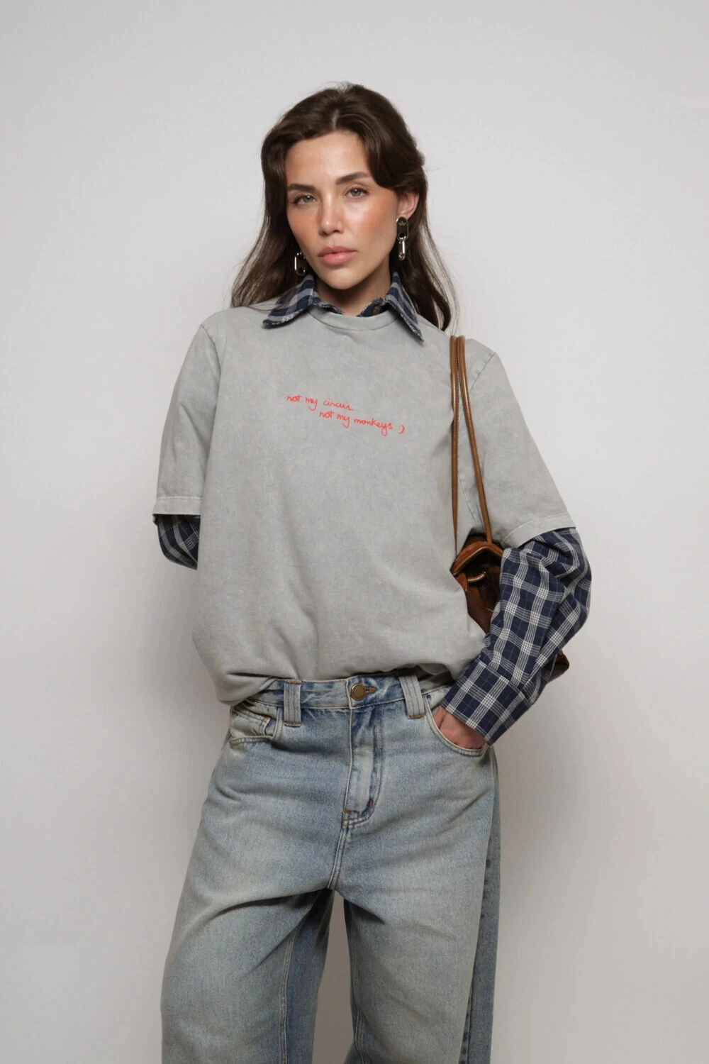 T-Shirt Estonada Oversized Not My Monkeys