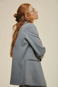 Blazer Alfaiataria Risca de Giz