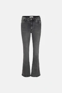 Calça Jeans Bootcut Cintura Média Preta