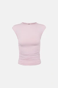 Blusa Drapeada Justa Poliamida