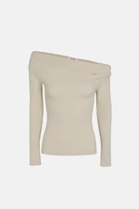 Blusa Manga Longa Assimétrica