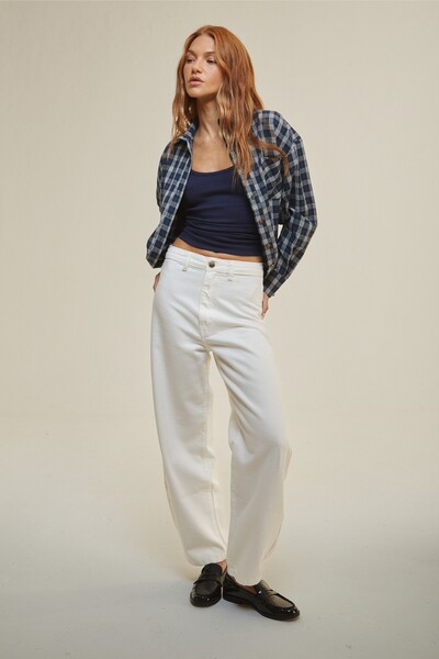 FotoCalça Sarja Balloon Off-white