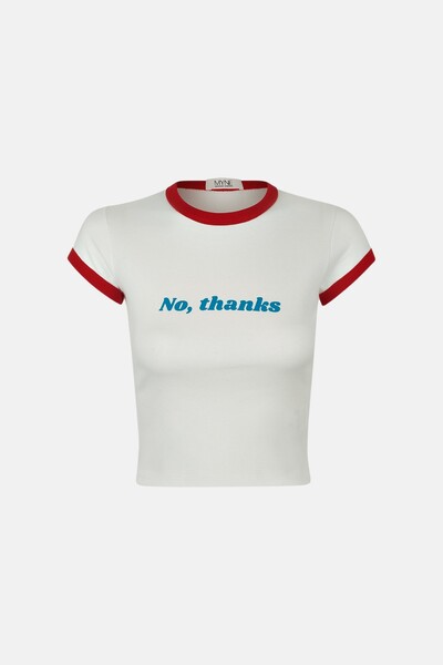 Foto Baby Tee Algodão No, Thanks