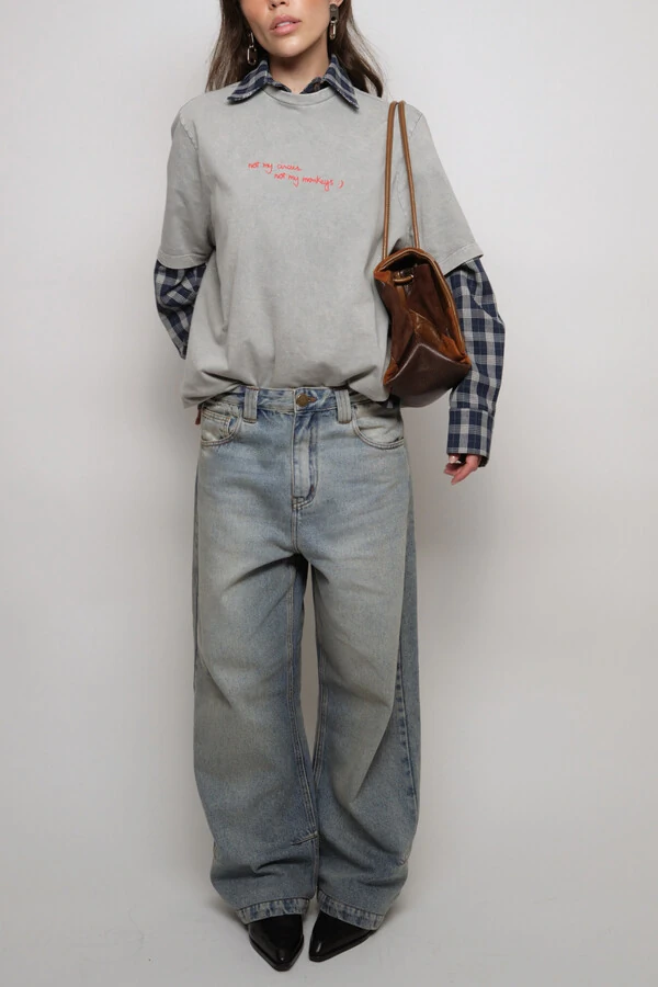 Calça Jeans Oversized Cintura Baixa